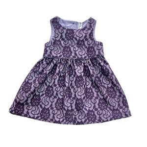 Cherokee Toddler Girls Purple Lace Party Dress Holiday Outfit size 2T